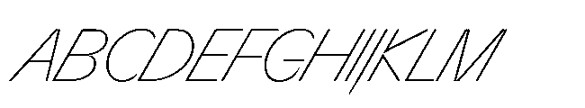 Sizek Pro Semi Condensed Thin Super Italic Font UPPERCASE