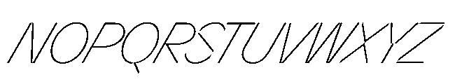 Sizek Pro Semi Condensed Thin Super Italic Font UPPERCASE