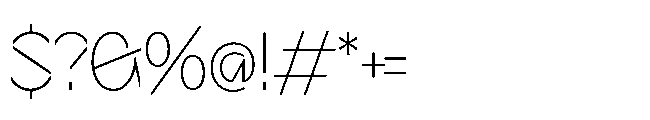 Sizek Pro Semi Condensed Thin Font OTHER CHARS
