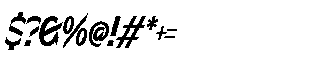 Sizek Pro Ultra Condensed Bold Italic Font OTHER CHARS