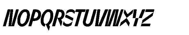 Sizek Pro Ultra Condensed Bold Italic Font UPPERCASE