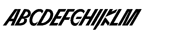 Sizek Pro Ultra Condensed Bold Super Italic Font UPPERCASE