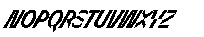 Sizek Pro Ultra Condensed Bold Super Italic Font UPPERCASE