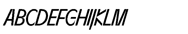 Sizek Pro Ultra Condensed Book Italic Font UPPERCASE
