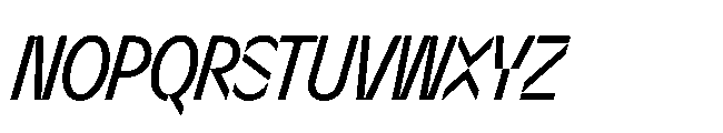 Sizek Pro Ultra Condensed Book Italic Font UPPERCASE