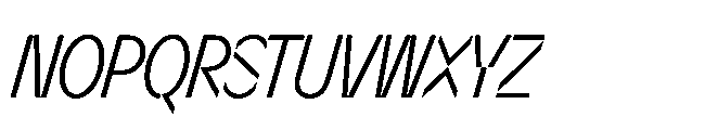 Sizek Pro Ultra Condensed Clear Italic Font UPPERCASE