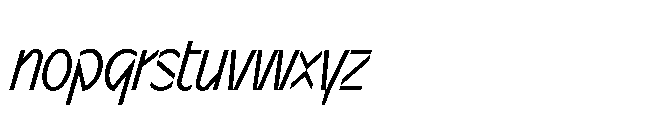 Sizek Pro Ultra Condensed Clear Italic Font LOWERCASE