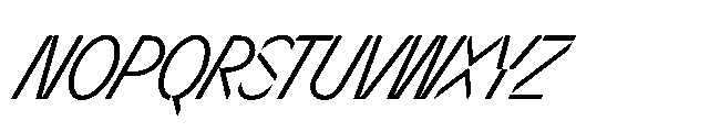 Sizek Pro Ultra Condensed Clear Super Italic Font UPPERCASE