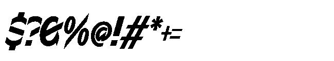 Sizek Pro Ultra Condensed Extra Bold Italic Font OTHER CHARS