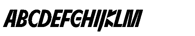 Sizek Pro Ultra Condensed Extra Bold Italic Font UPPERCASE