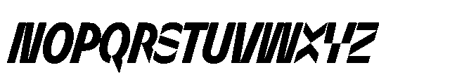 Sizek Pro Ultra Condensed Extra Bold Italic Font UPPERCASE