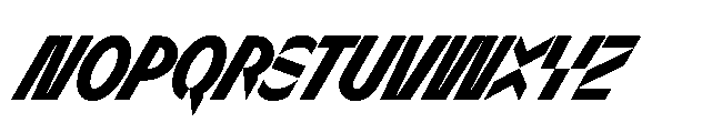 Sizek Pro Ultra Condensed Extra Bold Super Italic Font UPPERCASE