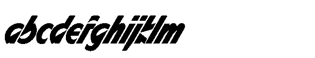 Sizek Pro Ultra Condensed Extra Bold Super Italic FONT