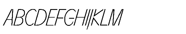Sizek Pro Ultra Condensed Extra Light Italic Font UPPERCASE