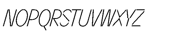 Sizek Pro Ultra Condensed Extra Light Italic Font UPPERCASE