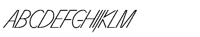 Sizek Pro Ultra Condensed Extra Light Super Italic Font UPPERCASE