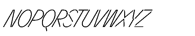 Sizek Pro Ultra Condensed Extra Light Super Italic Font UPPERCASE