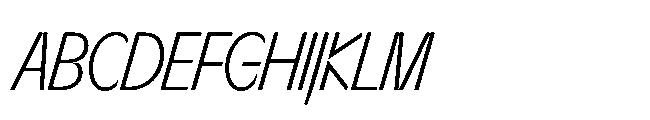 Sizek Pro Ultra Condensed Light Italic Font UPPERCASE