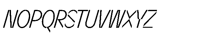 Sizek Pro Ultra Condensed Light Italic Font UPPERCASE