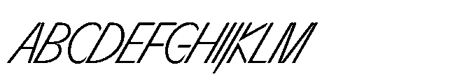 Sizek Pro Ultra Condensed Light Super Italic Font UPPERCASE