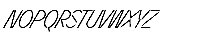 Sizek Pro Ultra Condensed Light Super Italic Font UPPERCASE