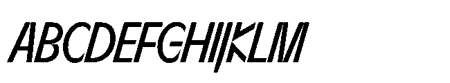 Sizek Pro Ultra Condensed Medium Italic Font UPPERCASE