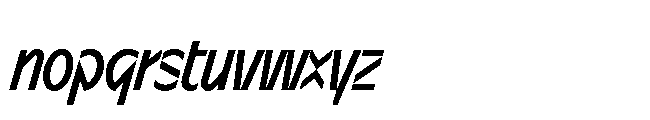 Sizek Pro Ultra Condensed Medium Italic Font LOWERCASE