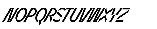 Sizek Pro Ultra Condensed Medium Super Italic Font UPPERCASE