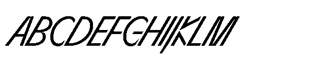 Sizek Pro Ultra Condensed Regular Super Italic Font UPPERCASE