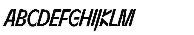 Sizek Pro Ultra Condensed Semi Bold Italic Font UPPERCASE