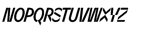 Sizek Pro Ultra Condensed Semi Bold Italic Font UPPERCASE