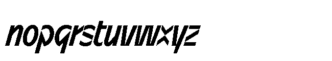 Sizek Pro Ultra Condensed Semi Bold Italic Font LOWERCASE
