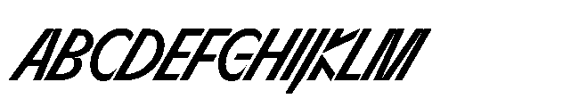 Sizek Pro Ultra Condensed Semi Bold Super Italic Font UPPERCASE