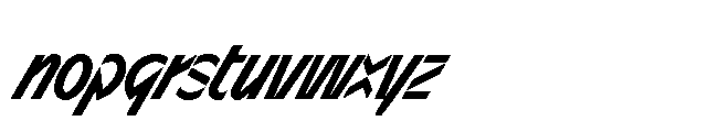Sizek Pro Ultra Condensed Semi Bold Super Italic Font LOWERCASE