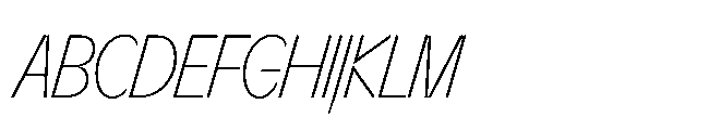 Sizek Pro Ultra Condensed Thin Italic Font UPPERCASE