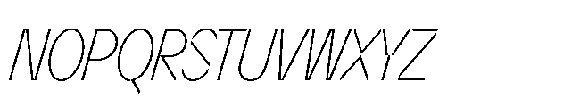 Sizek Pro Ultra Condensed Thin Italic Font UPPERCASE