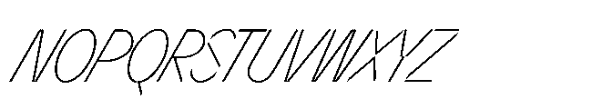 Sizek Pro Ultra Condensed Thin Super Italic Font UPPERCASE