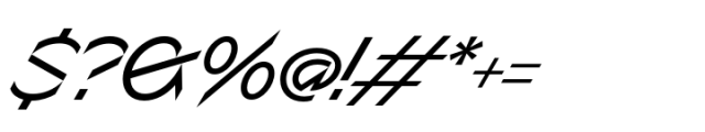 Sizek Regular Super Italic Font OTHER CHARS