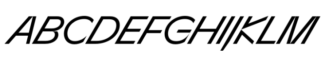 Sizek Regular Super Italic Font UPPERCASE