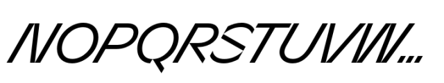 Sizek Regular Super Italic Font UPPERCASE