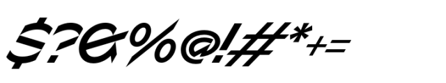 Sizek Semi Bold Super Italic Font OTHER CHARS