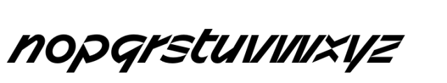 Sizek Semi Bold Super Italic Font LOWERCASE