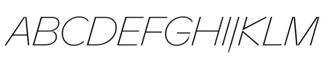 Sizek Thin Italic Font UPPERCASE