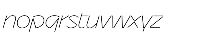 Sizek Thin Italic Font LOWERCASE