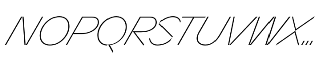 Sizek Thin Super Italic Font UPPERCASE