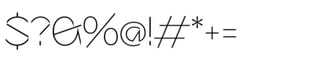 Sizek Thin Font OTHER CHARS
