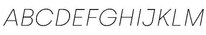 Silka ExtraLightItalic Font UPPERCASE