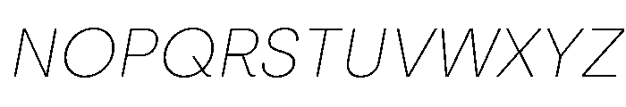 Silka ExtraLightItalic Font UPPERCASE