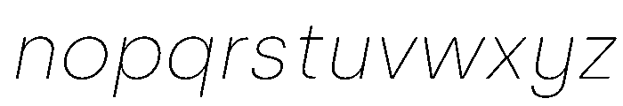 Silka ExtraLightItalic Font LOWERCASE