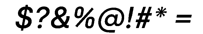 Silka MediumItalic Font OTHER CHARS
